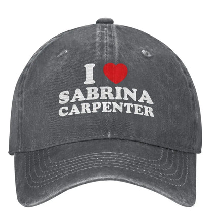 I Heart Sabrina Carpenter Merch Men Women Baseball Caps