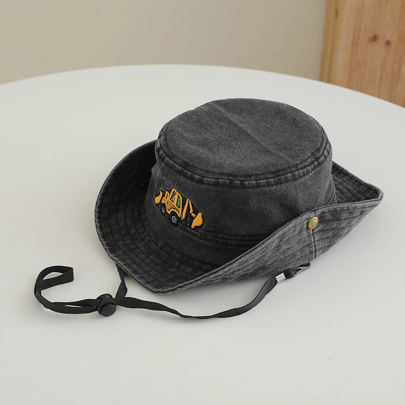 Kids Excavator Sports Bucket Hat