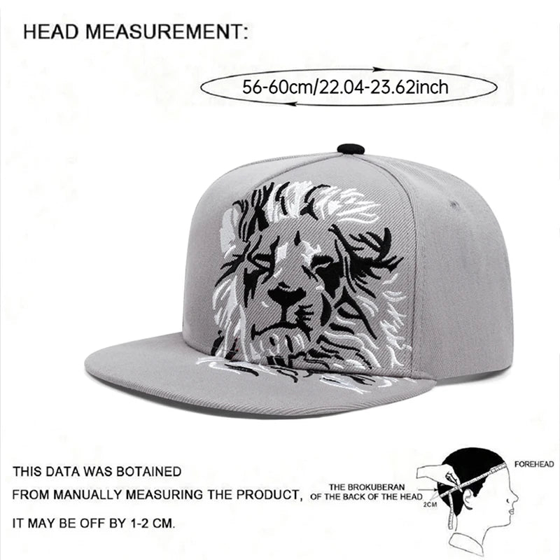 Lion Eagle Embroidered Hip Hop Snapback Cap