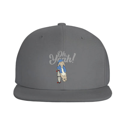 Oh Yeah Skater Rabbit Graphic Snapback Cap