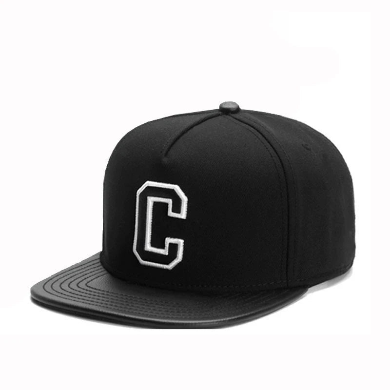 Knight C Letter Embroidered Hip-Hop Snapback Cap