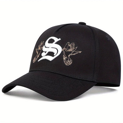 Fashion S Letter Embroidered Cotton Snapback Baseball Cap