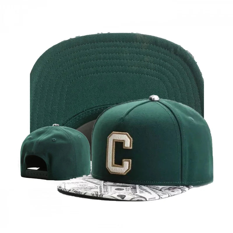 C Letter Embroidered Knight Snapback Cap