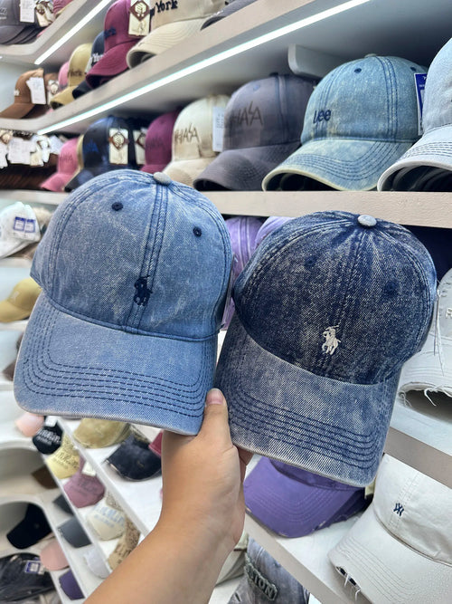 Hat Women's Four Seasons Denim Washed Old Soft Top Baseball Cap Size 55-60cm