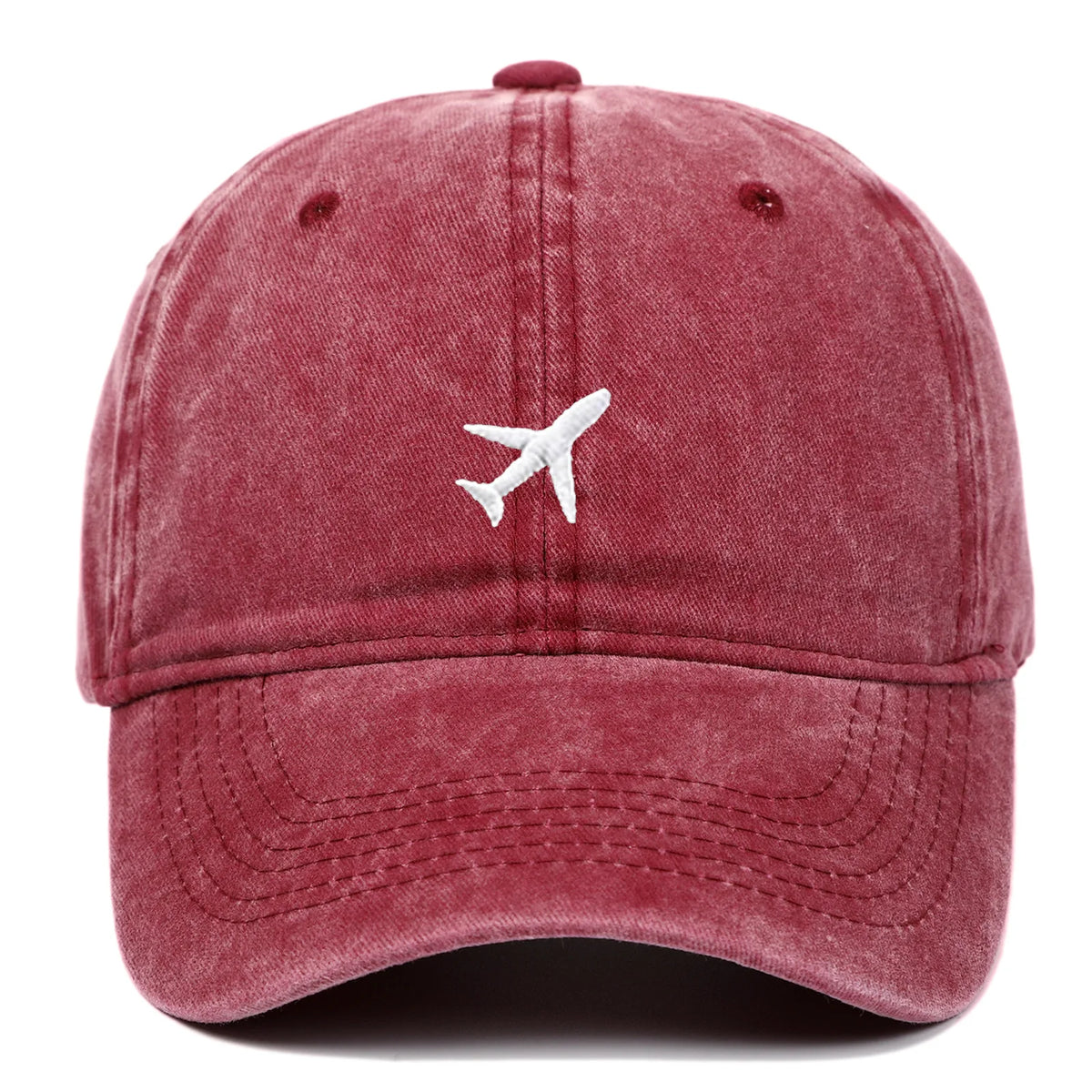 Washed Airplane Embroidered Baseball Cap