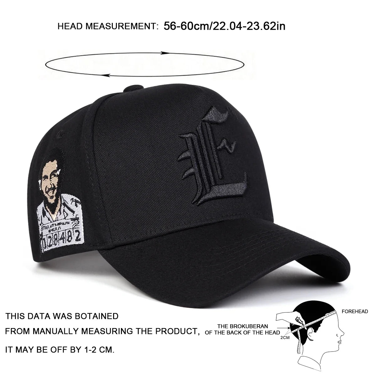 E Embroidered Baseball Cap