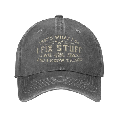 Funny Fix Stuff Baseball Cap