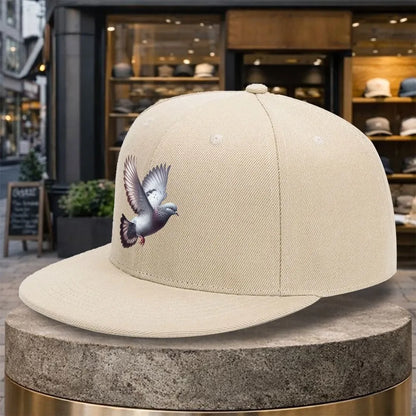 Pigeon Flying Print Snapback Cap