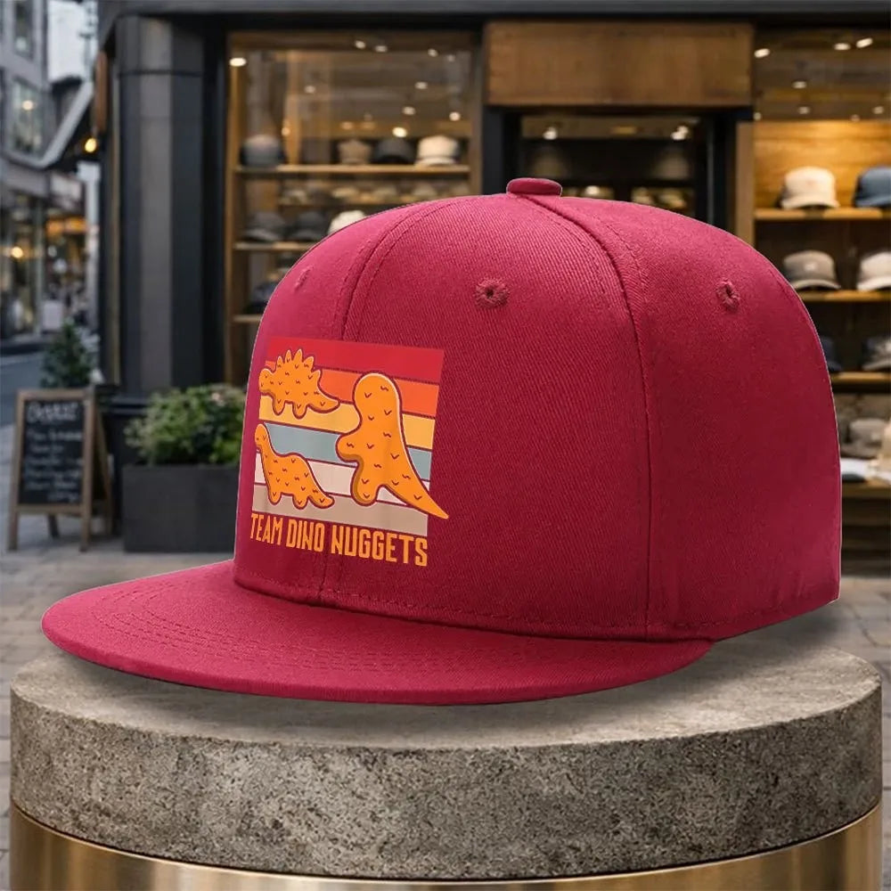 Team Dino Nuggets Retro Sunset Snapback Cap