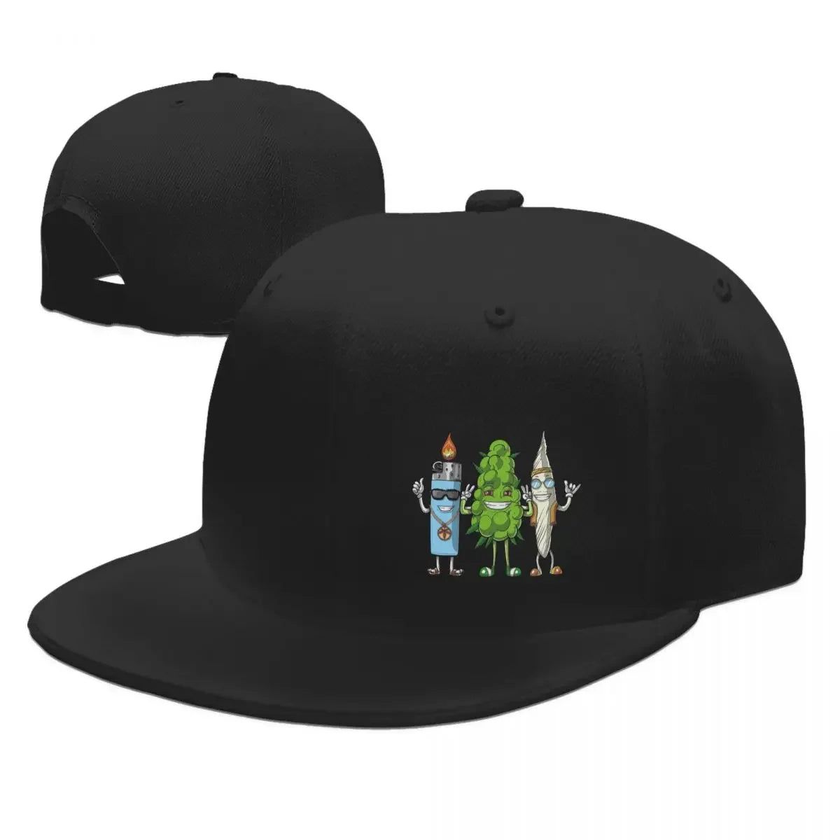 Weed Bud Joint Graphic Snapback Cap