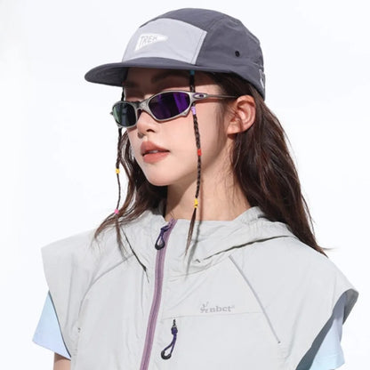 5 Panel Short Brim Embroidered Baseball Cap Ladies' Sun Hat, Quick Dry Breathable Mesh, Lightweight, Stylish Versatile Cap