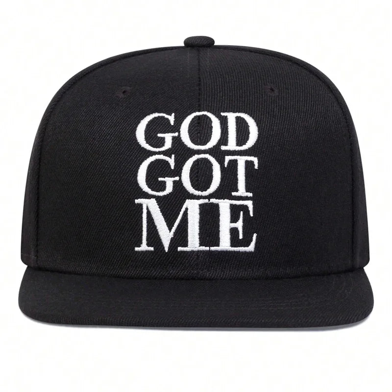 Unisex GOD GOT ME Embroidered Snapback Cap