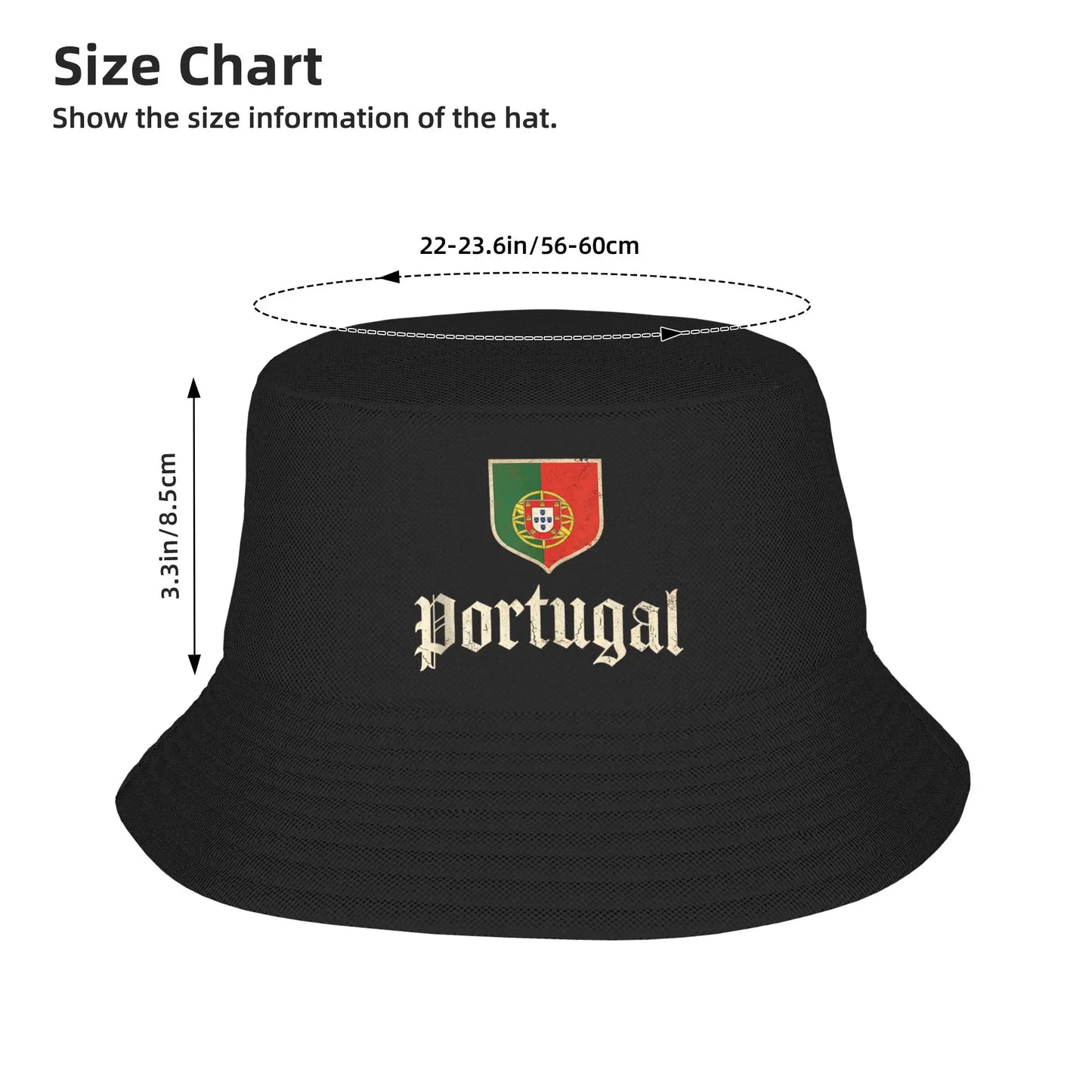 Portugal Retro Vintage Bucket Hat Spring