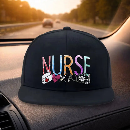 Nurse Themed Graphic Snapback Cap