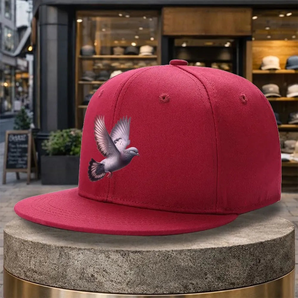 Pigeon Flying Print Snapback Cap