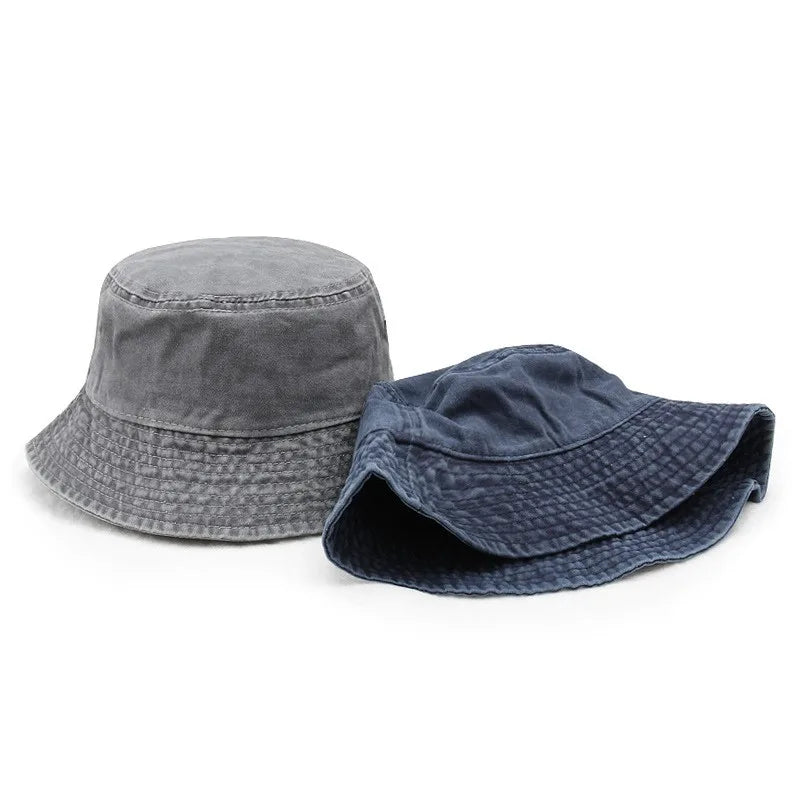 Vintage Washed Denim Bucket Hat