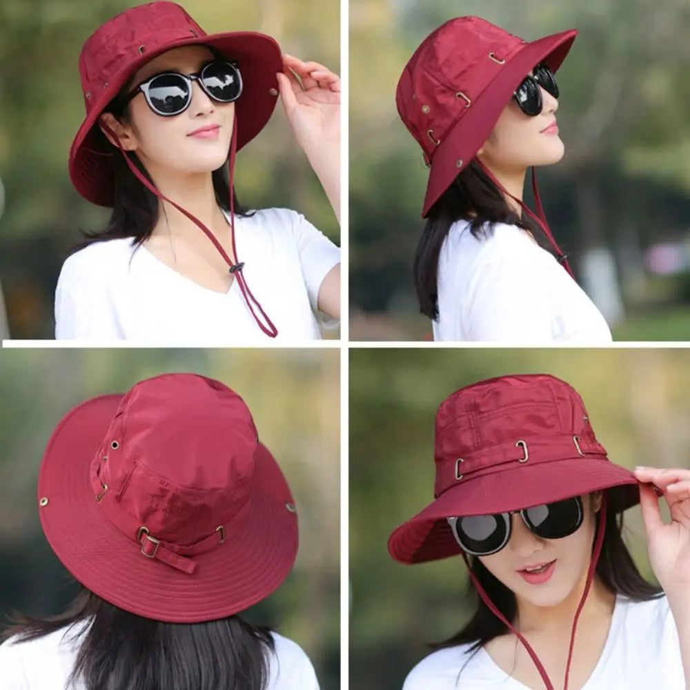 Wide Brim UV Protection Waterproof Bucket Hat
