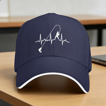 Fishing Heartbeat Y2K Baseball Cap