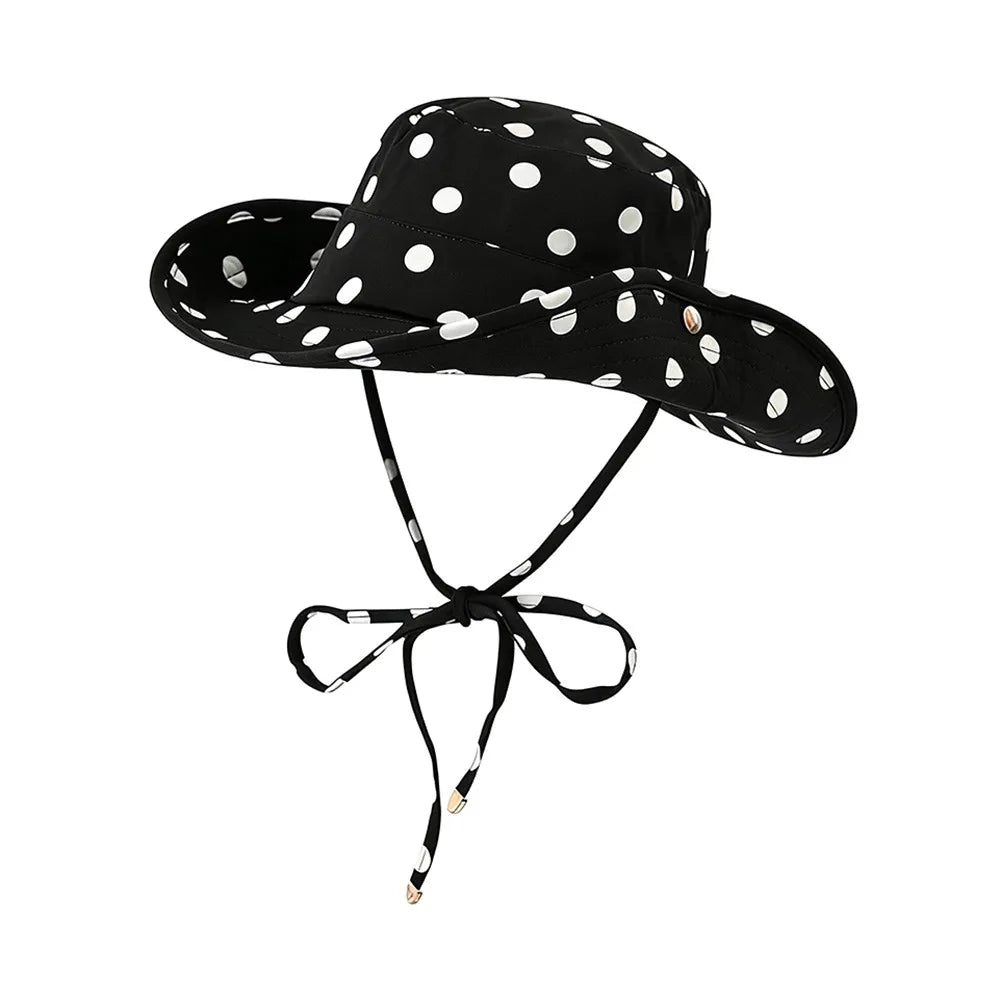Black Dot Bucket Hats Leopard Print