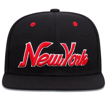 Retro Letter Embroidered Cotton Hip-Hop Snapback Cap