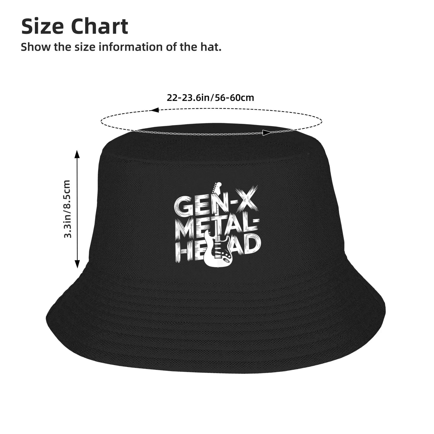 Gen X Metalhead 80s Heavy Metal Music Lovers Bucket Hat