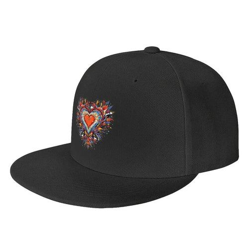 Colorful Heart Snapback Cap
