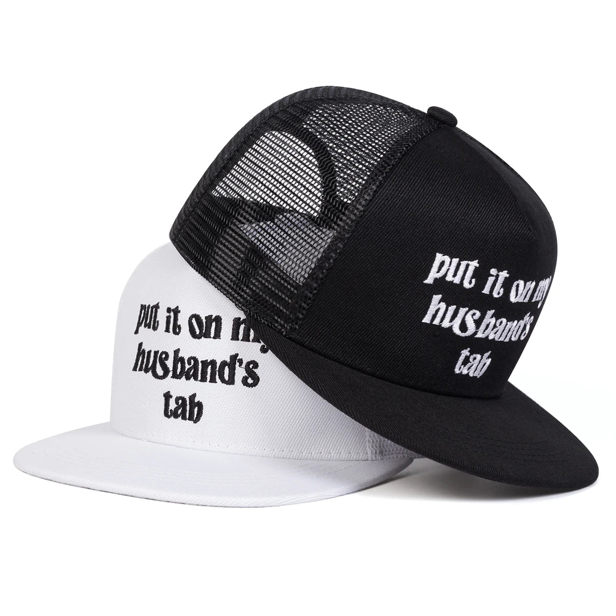 Put It On My Husband Tab Embroidered Snapback Cap