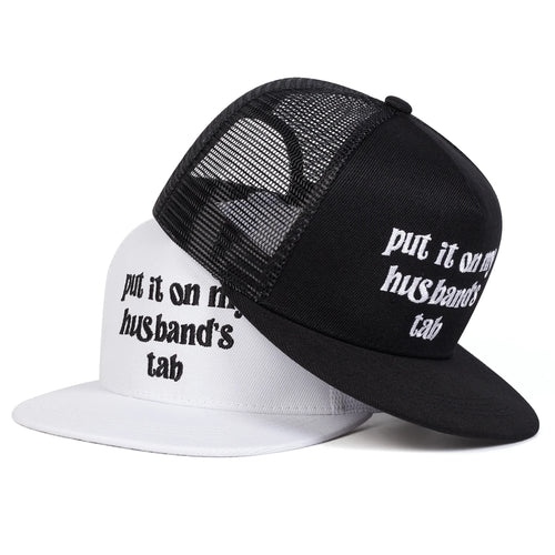 Put It On My Husband Tab Embroidered Snapback Cap