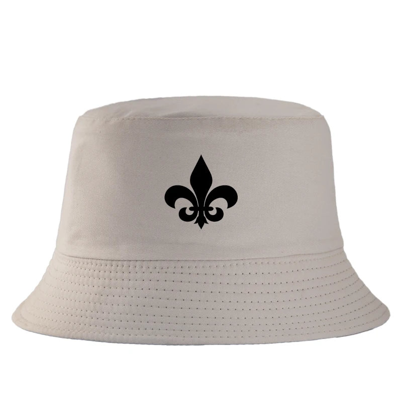 Fleur De Lis Cotton Bucket Hat