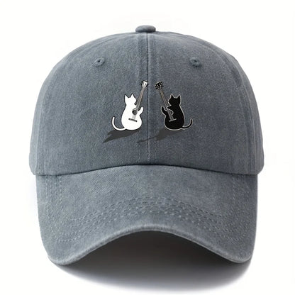 Cat Guitar Pattern Lightweight Duckbill Baseball Cap