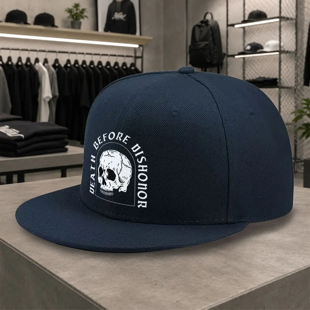 New Skull Unisex All Match Flat Brim Cap