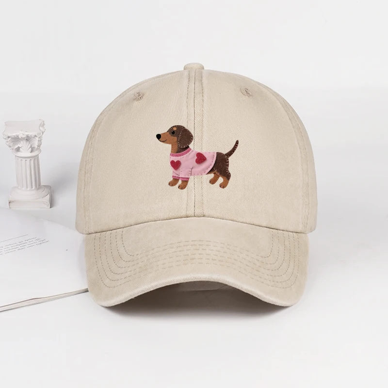 Dachshund Heart Sweater Baseball Cap