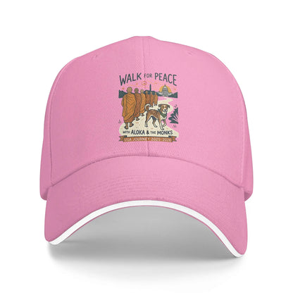 Peace Walking Monks Sun Baseball Cap Summer Casual