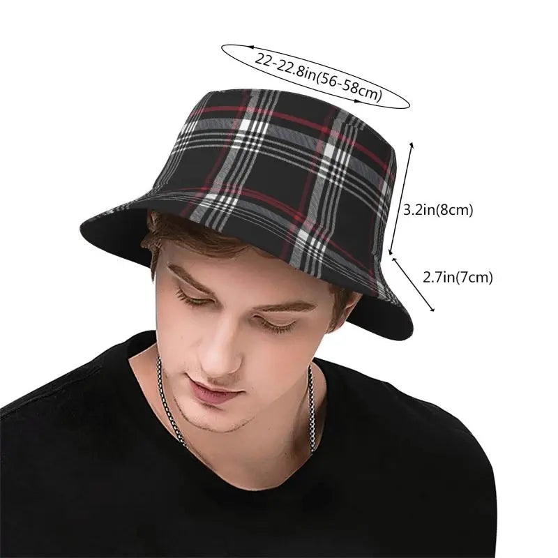 Custom Tartan Bucket Hat Sun Beach Packable Fisherman Cap