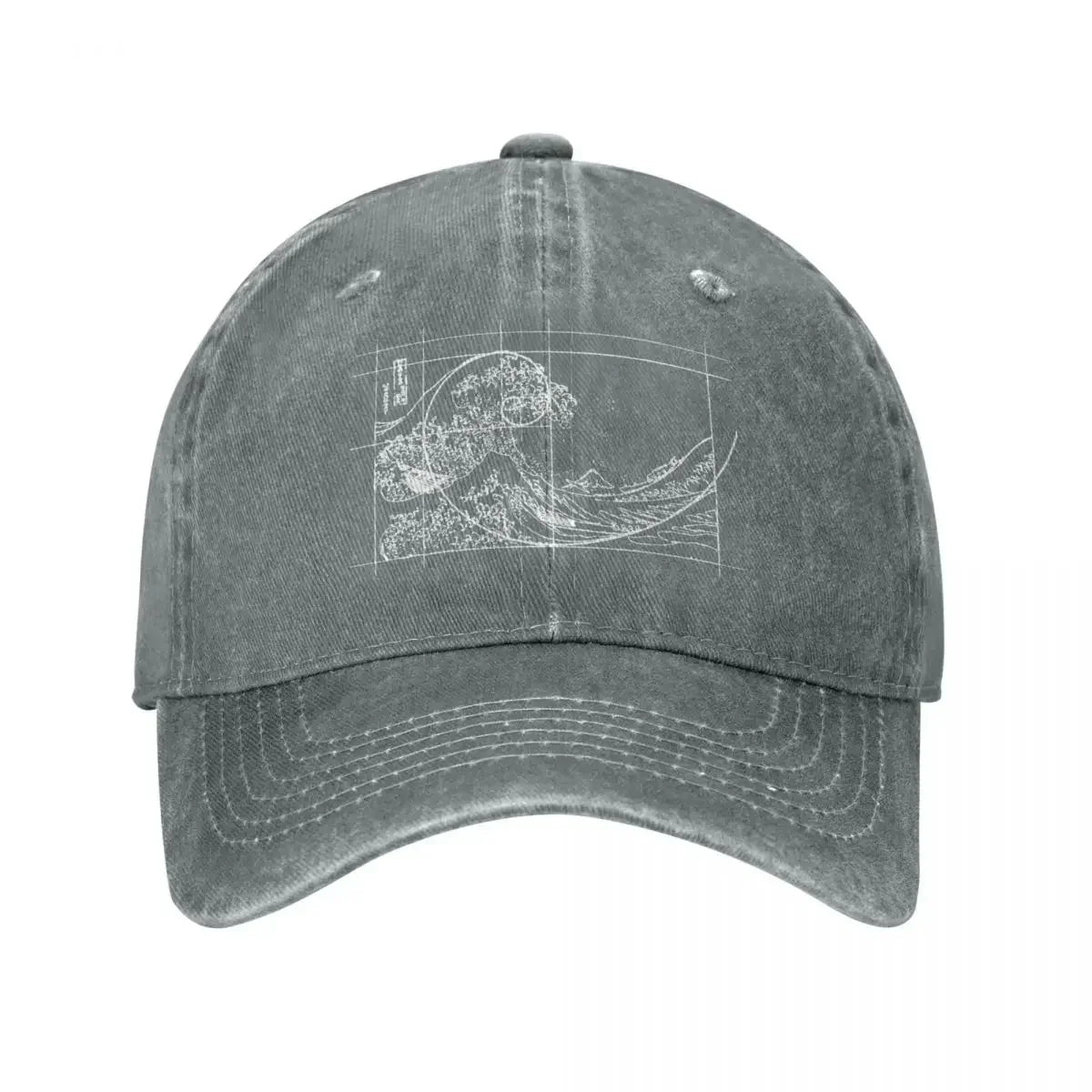 Hokusai Fibonacci Golden Ratio Baseball Cap
