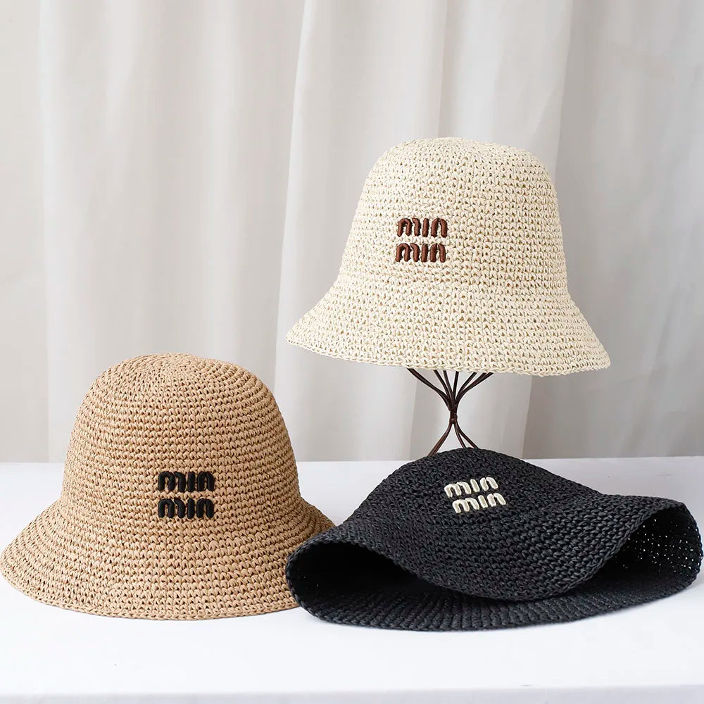 Handmade High Quality Letter Embroidery Sun Hat