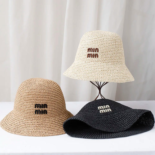 Handmade High Quality Letter Embroidery Sun Hat