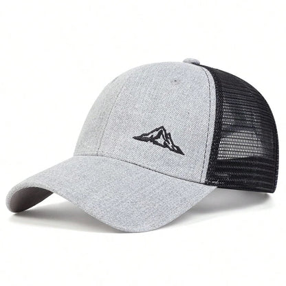Unisex Mountain Range Embroidery Baseball Net Caps