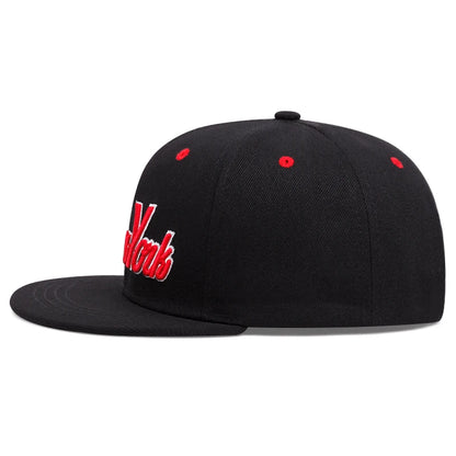 Retro Letter Embroidered Cotton Hip-Hop Snapback Cap