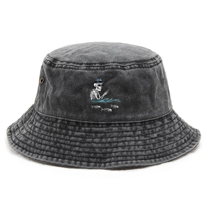 Cotton Washed Bucket Hat Vintage Fishing Hat For Men Women