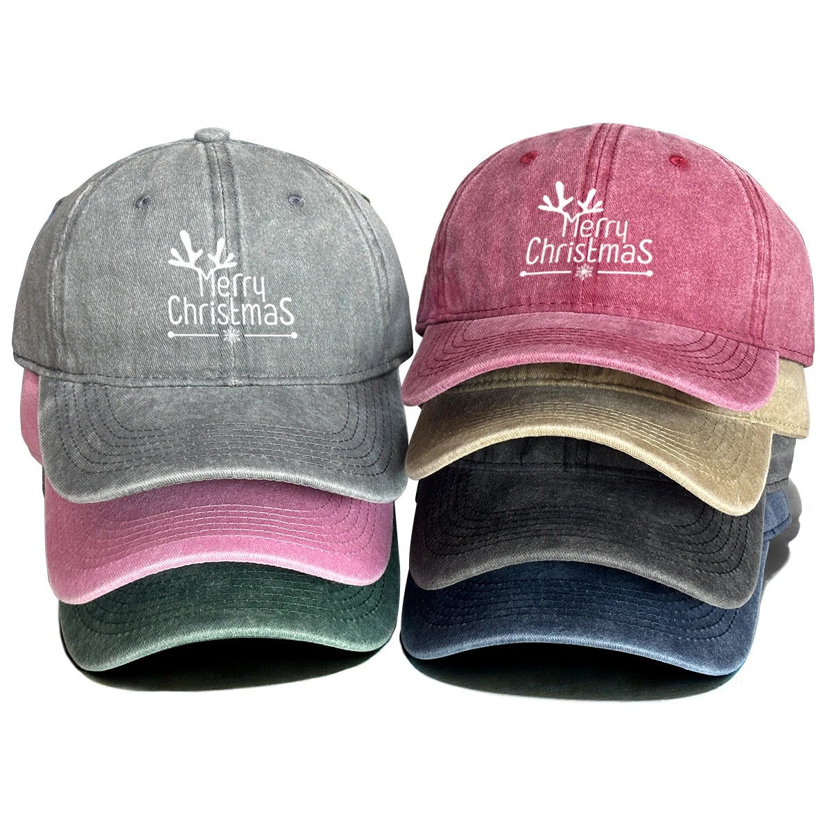 Merry Christmas Washed Baseball Cap