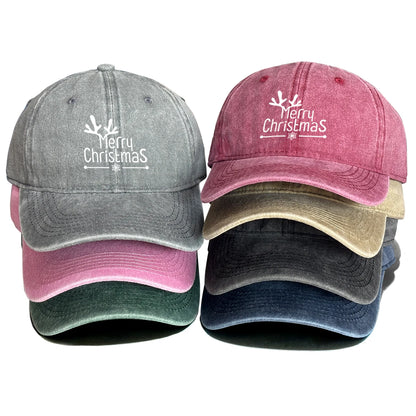 Merry Christmas Washed Baseball Cap