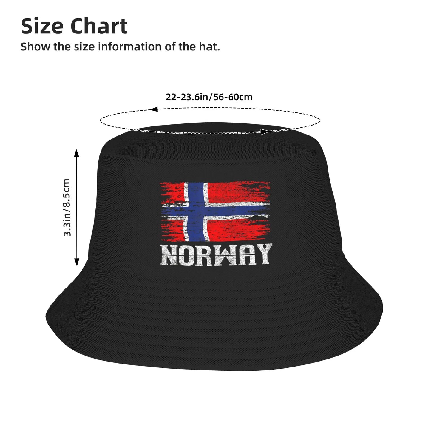 Norway Flag Scandinavia Gift Oslo Norway Bucket Hat