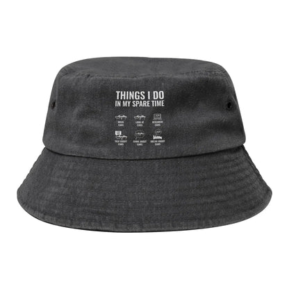 Things I Do In My Spare Time Funny Soccer Bucket Hats