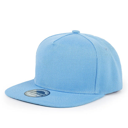 Custom Logo Five Panel Flat Brim Snapback Cap