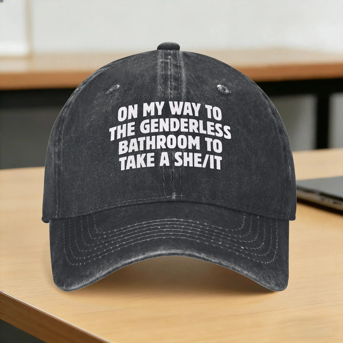 Genderless Bathroom LGBTQ Trucker Baseball Cap