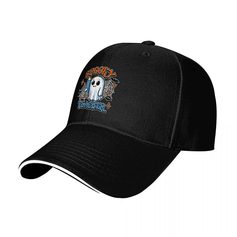 Spooky Teacher Ghost Baseball Cap