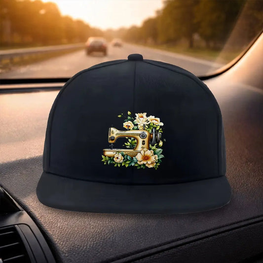 Vintage Sewing Machine Snapback Cap Hat