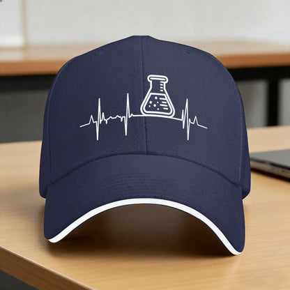 I Love Chemistry Heartbeat Retro Trucker Baseball Cap