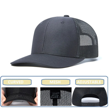 Rivet Embellished Hip-Hop Mesh Visor Snapback Cap